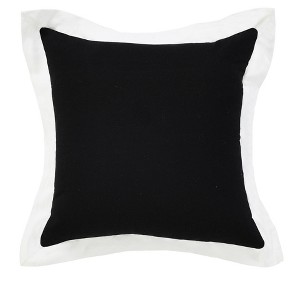 20" X 20" White And Golden Yellow 100% Cotton Geometric Zippered Pillow - 1 of 4