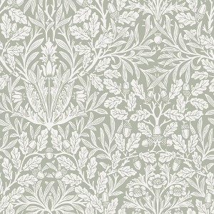 William Morris Acorn Sage Wallpaper - 1 of 4