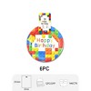 4-Product*12PACK Building Block Paper Tableware Set for Kids' Birthday Parties Includes Plates Paper Cupsand Napkins for Magical Celebrations - 3 of 4