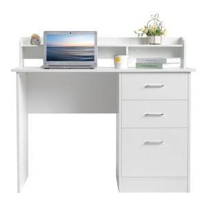 Karl Home 43.31 inch W Rectangle Computer Desk with Hutch - 1 of 4