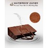 Laptop Tote Bag for Women, Vintage Leather Work Bag With Cup Holder, Waterproof Computer Purse, - 3 of 4