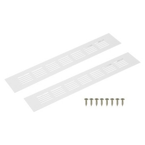 Unique Bargains Aluminum Alloy Cabinet Wardrobe Shoe Closet Rectangle Ventilation Grilles 2 Pcs - 1 of 4