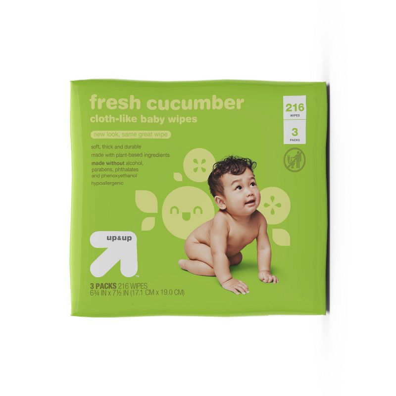 Fresh Cucumber Baby Wipes- up & up™ (Select Count), 6 of 15