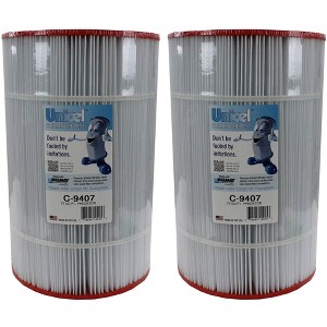 Unicel C-9407 75 Square Foot Media Replacement Pool Hot Tub Spa Filter Cartridge with 171 Pleats (2 Pack) - 1 of 4