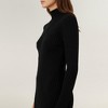 Anna-Kaci Women's Long Sleeve Ribbed Knit Mini Dress with Contoured Textured Paneling and Stretch Fit for a Flattering Silhouette - 4 of 4