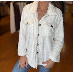 Women's Eliza Fleece Shacket - Michelle Mae - 1 of 4