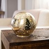 Northlight LED Lighted Stars Glass Globe Christmas Decoration - 6" - Gold - 2 of 4