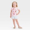 Toddler Girls' Rose Princess Short Sleeve Graphic T-Shirt - Rose Pink - 4 of 4