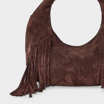 Soft Fringe Crescent Handbag - Universal Thread' - image 4