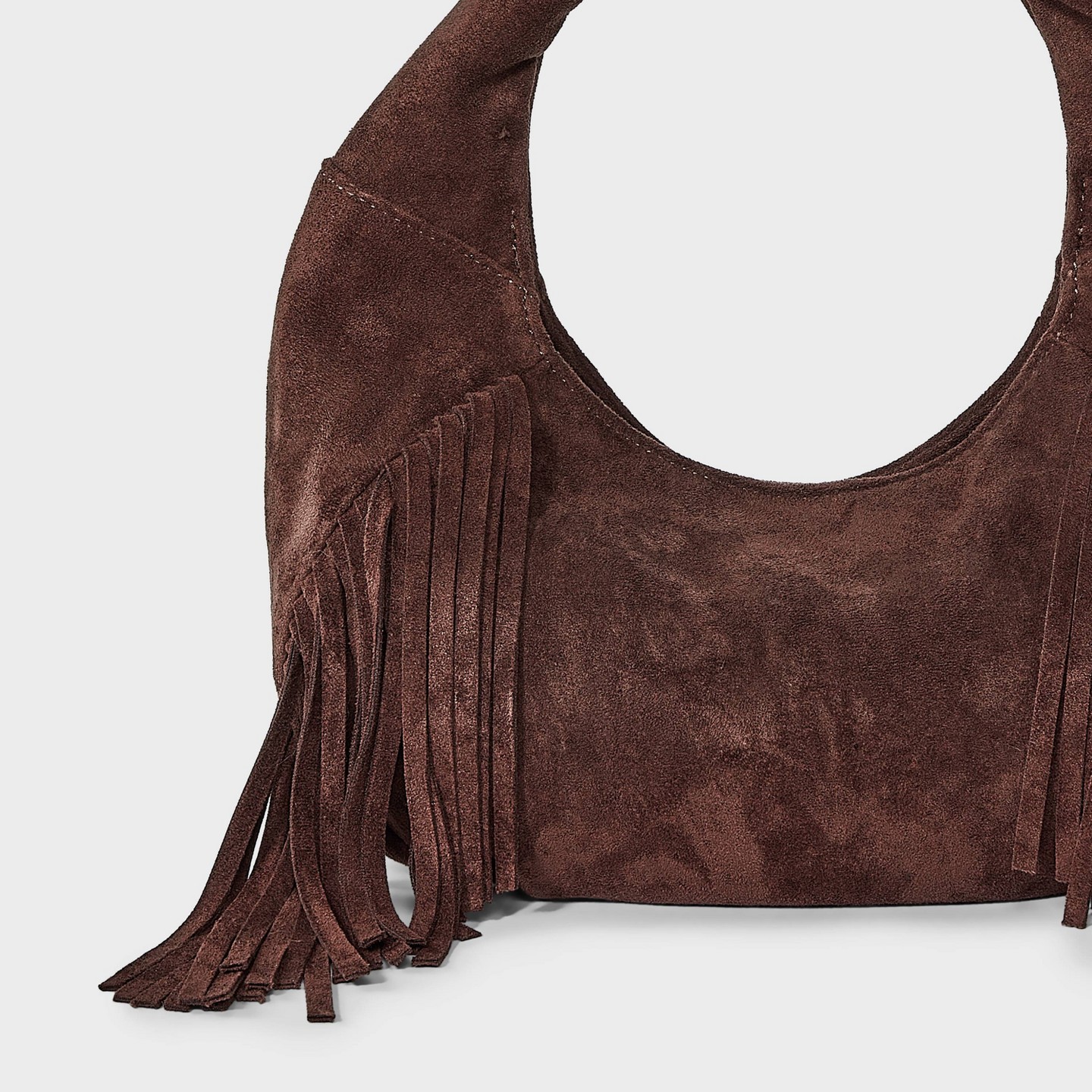 Сумка Universal Thread Soft Fringe Crescent Handbag, цвет: Коричневый — фото 4