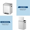 Stainless Steel Trash Can, Double Sorting Bin with Soft Close Lids, Removable Inner Bucket and Foot Pedal, for Kitchen, Office - 4 of 4