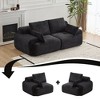 Mocamel memory Foam 2-Seater Sectional Sofa Pet-Friendly Corduroy Deep Loveseat No Assembly - 4 of 4