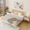 Plank+Beam Solid Wood Duo King Bedroom Set with 2 Nightstands, White/Birch - 2 of 4