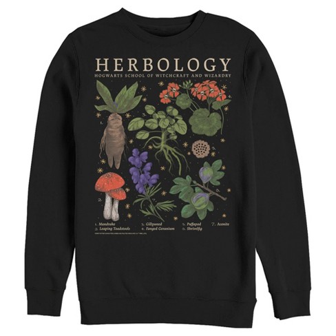 Men s Harry Potter Hogwarts Herbology Sweatshirt Black Medium