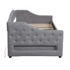 YOOCOZZ Twin XL Size Linen Upholstered Wood Daybed with LED Lighting and Two Drawers - 4 of 4