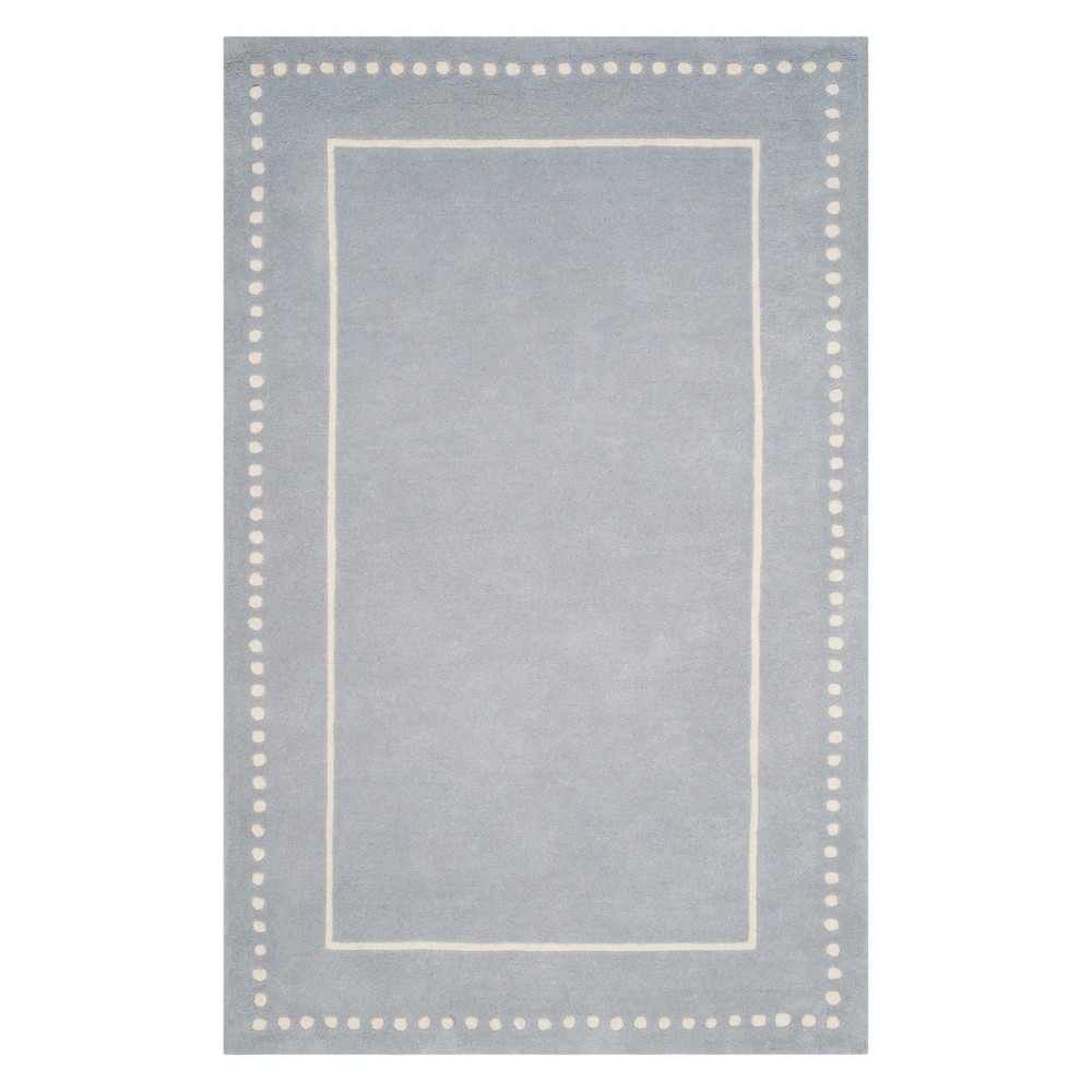 5'x8' Solid Area Rug Light Blue/Ivory - Safavieh