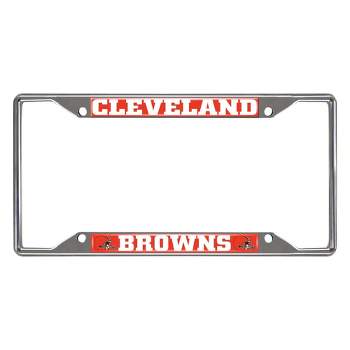NFL Cleveland Browns Stainless Steel License Plate Frame
