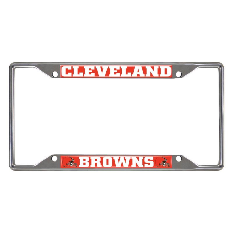 NFL Cleveland Browns Stainless Steel License Plate Frame, 1 of 4