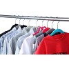 Finnhomy Non-Slip Clothes Hangers for Baby and Kids 30-Pack Velvet Hangers with 10 Finger Clips, Gray - 4 of 4