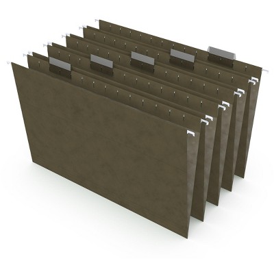 MyOfficeInnovations Hanging File Folders 5 Tab Legal Size Standard Green 50/BX 490853