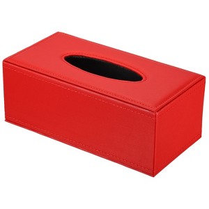 Unique Bargains Rectangle PVC Leather Waterproof Tissue Box Cover for Countertop - 1 of 4