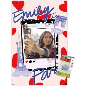 Trends International Emily In Paris - Hearts Unframed Wall Poster Prints - 1 of 4