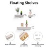 SEVOBAL Decorative Bookshelf Floating Shelves Wall Mounted Wood Shelves Hanging Shelf Storage Decor Floating Shelves Wall, White, 17.91"*3.94"*1.57" - 4 of 4