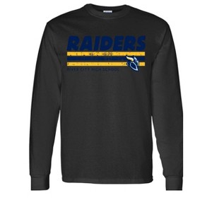 Adult River City High School Raiders Name & Graphic Essential Long