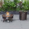 LeisureMod Walbrooke Round Patio Fire Pit with Slat Design and Tank Holder - 2 of 4