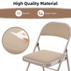 SKONYON 4 Pack Metal Padded Folding Chairs Comfortable Cushion for Home Office Indoor Outdoor Use - 4 of 4