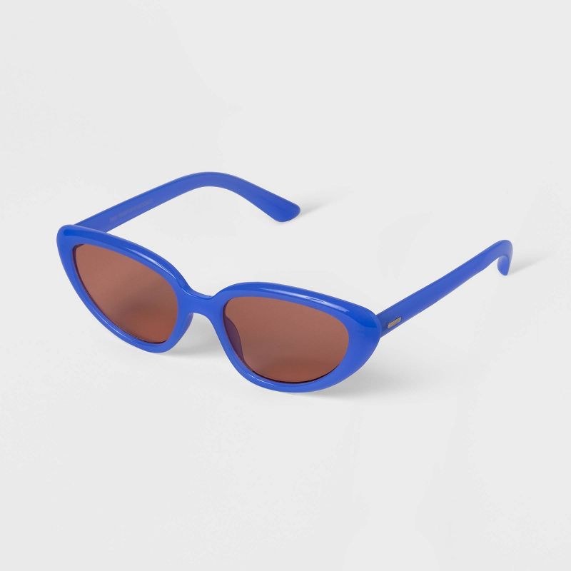 Women's Plastic Round Cateye Sunglasses - A New Day™, 2 of 3