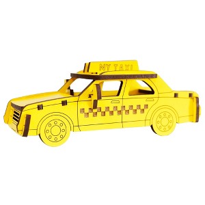 Little & Wood Woodlet Taxi 3D Wooden Puzzle Kit, Easy Assembly, Ages 6+ - 1 of 4