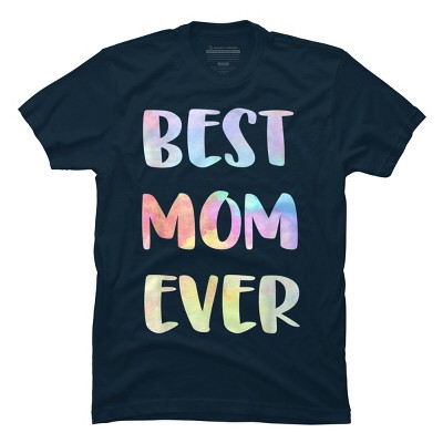 Men's Design By Humans Best Mom Ever Rainbow Bubble Text By MiuMiuShop T-Shirt