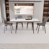 NicBex Extendable Dining Table Set for 4 Person,Modern 63 Inch Rectangle Kitchen Table with 4 Upholstered Side Chairs,Metal Legs - 4 of 4
