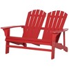 Outsunny Outdoor Adirondack Chair, Wooden Loveseat Bench, Lounger Armchair with Flat Back for Garden, Deck, Patio, Fire Pit - 4 of 4