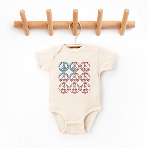 The Juniper Shop Peace Signs Flag Baby Bodysuit - 1 of 2