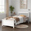Dovelina Twin Bed with Headboard and Footboard for Kids, Teens, Adults,with a Nightstand, White - 3 of 4