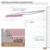 Anybear 10' x 8' Retractable Awning, Patio Awning Sunshade Shelter with Manual Crank Handle, for Deck, Balcony, Yard - 3 of 4
