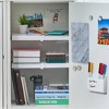 LockerMate Adjust Shelf Locker: Adjustable Plastic Shelf Organizer for Books, White, Utility Storage, 10 lb Capacity - 3 of 4
