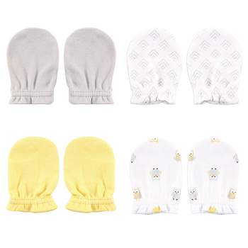 Luvable Friends Baby Cotton Scratch Mittens 4pk, Owl, One Size