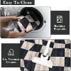 Acekool 2x6 Washable Plaid Rug – Modern Non-Slip Hallway Carpet, Stain-Resistant Geometric Design in Coastal Blue - 4 of 4