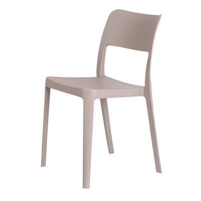 Taupe Lagoon Stackable Armless Patio Chairs, Set of 2