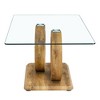 NicBex Modern Coffee Table with Tempered Glass Top, Sleek Black MDF Base, Contemporary Center Table for Living Room & Lounge - 3 of 4