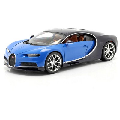 2016 Bugatti Chiron Blue 1/18 Diecast Model Car by Bburago