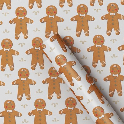 30” 50 sq ft Christmas Roll Wrap Gingerbread - Wondershop™