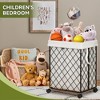 VYNXARIA Laundry Basket with Wheels, Rolling Laundry Hamper, Detachable and washable lining, metal frame,white - 4 of 4