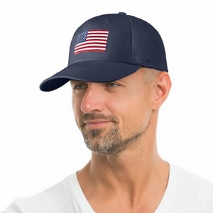 Solaris American Flag Embroidered Baseball Hats, Team USA Patriotic Sports Sun Cap - 1 of 4