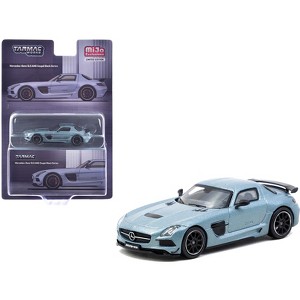 Mercedes-Benz SLS AMG Coupe Black Series Matte Blue Metallic "Global64" Series 1/64 Diecast Model Car by Tarmac Works - 1 of 4