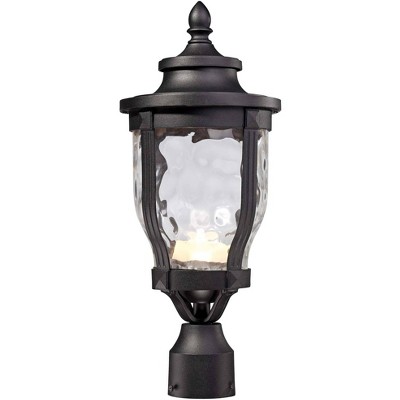 Minka Lavery Vintage Outdoor Post Light Fixture Black LED 19 1/4" Clear Hammered Glass for Post Exterior Barn Deck Porch Patio