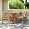 Christopher Knight Home Stamford Outdoor Acacia Wood 3 Piece Bistro Set - 2 of 4